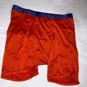 Hanes Men's Orange Boxer Briefs